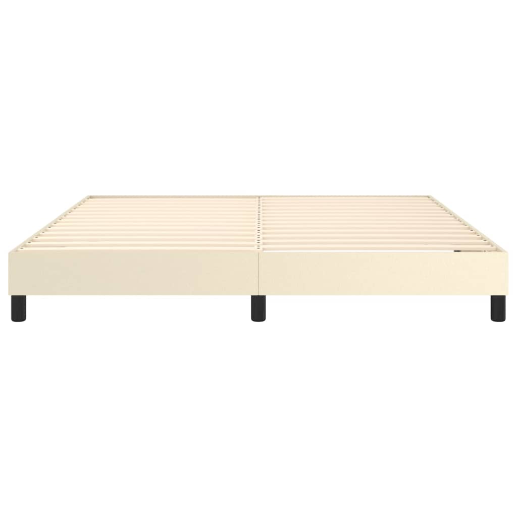 Okvir za krevet s oprugom krem 180x200 cm od umjetne kože
