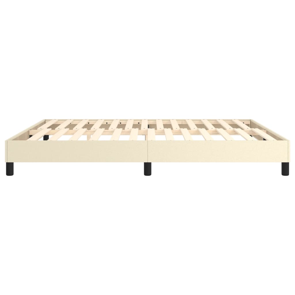 Okvir za krevet s oprugom krem 180x200 cm od umjetne kože