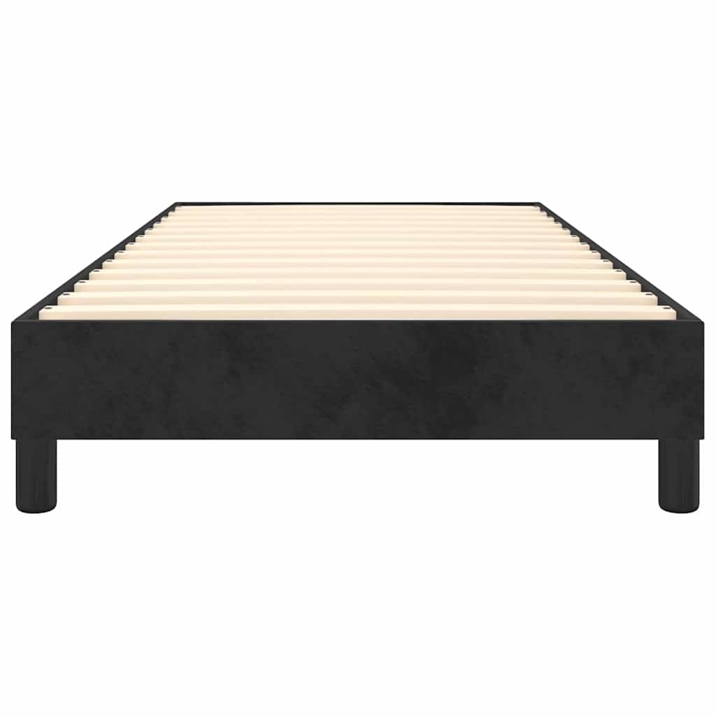 Okvir za krevet s oprugom crni 80 x 200 cm baršunasti