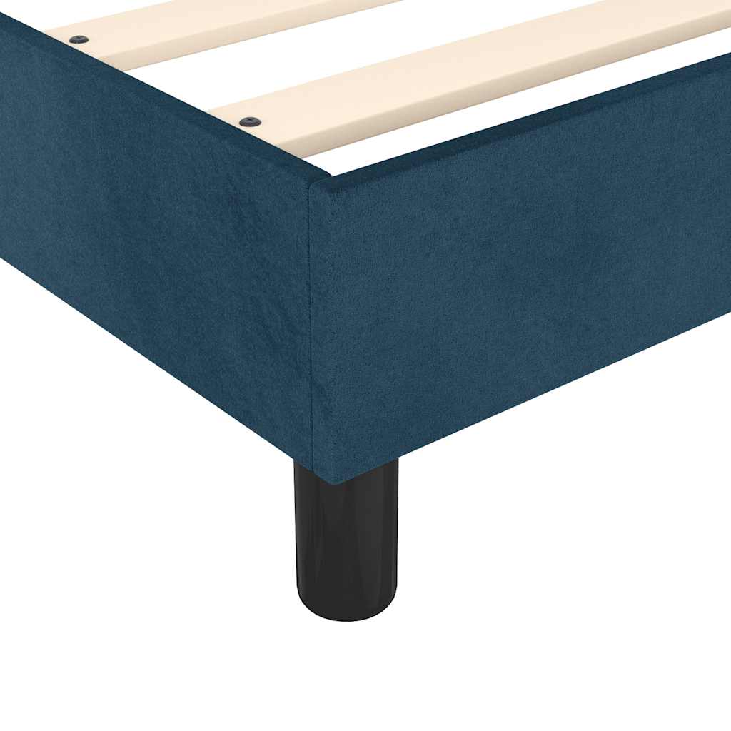 Okvir za krevet s oprugom tamnoplavi 80x200 cm baršunasti