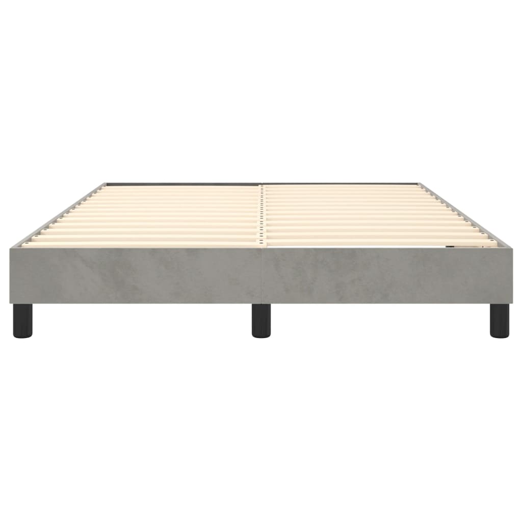 Okvir za krevet s oprugom svjetlosivi 140 x 190 cm baršunasti