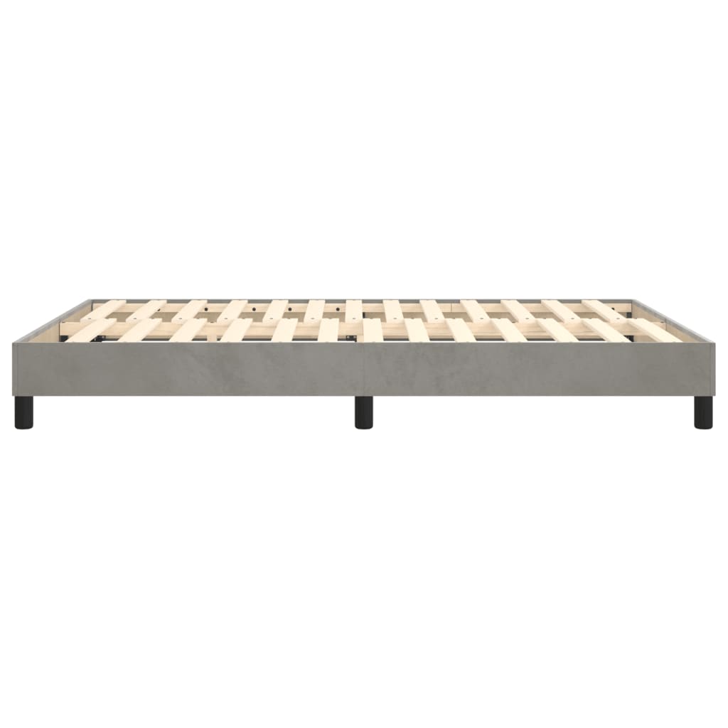 Okvir za krevet s oprugom svjetlosivi 140 x 190 cm baršunasti