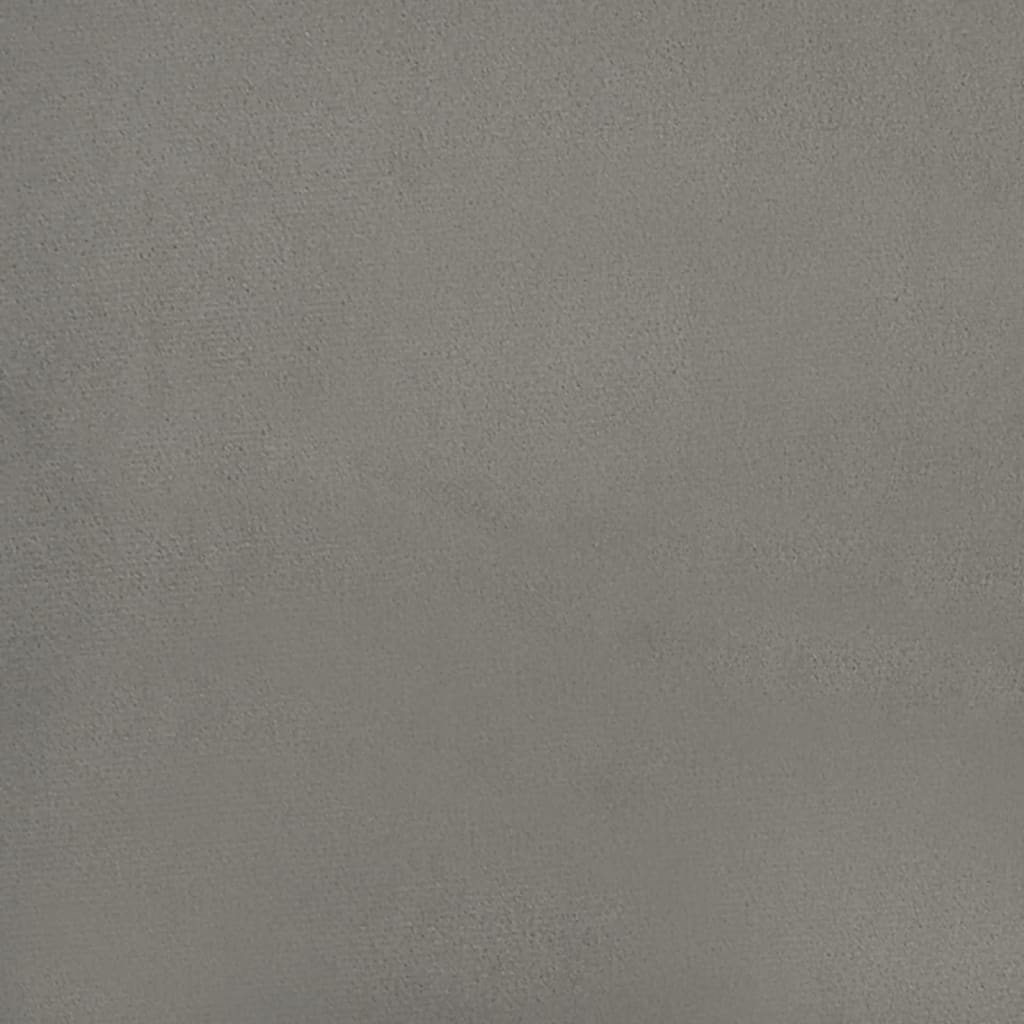 Okvir za krevet s oprugom svjetlosivi 140 x 190 cm baršunasti