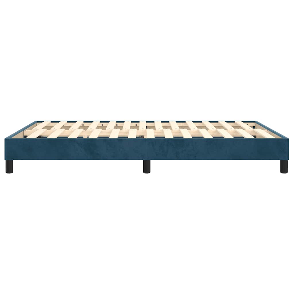 Okvir za krevet s oprugom tamnoplavi 140x190 cm baršunasti