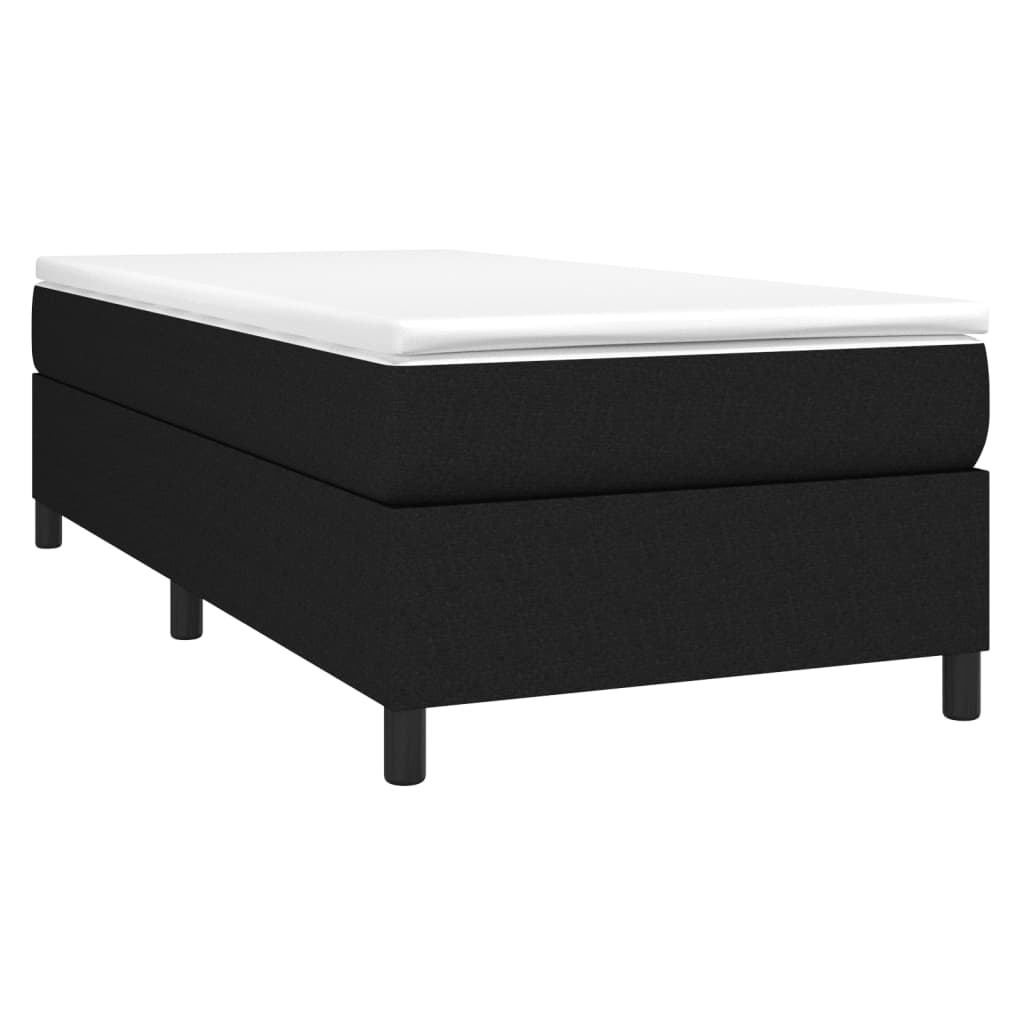 Okvir za krevet s oprugom crni 80x200cm od tkanine
