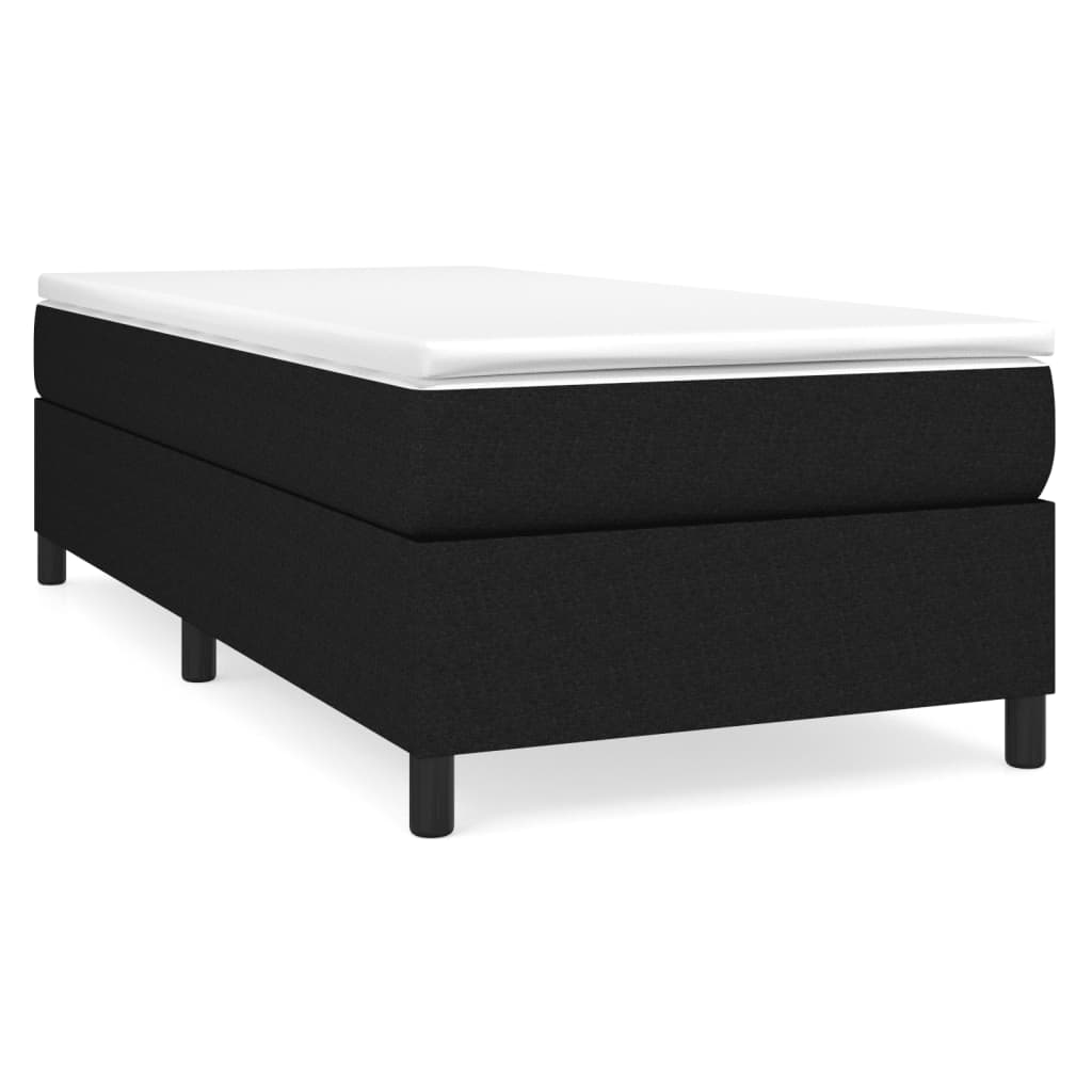 Okvir za krevet s oprugom crni 90x190cm od tkanine