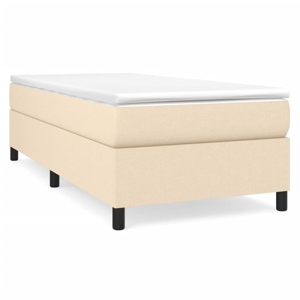 Okvir za krevet s oprugom krem 90x190cm od tkanine