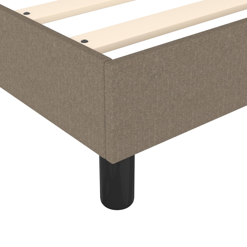 Okvir za krevet s oprugom smeđesivi 90x200cm od tkanine