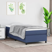 Okvir za krevet s oprugom plava 90x200cm od tkanine