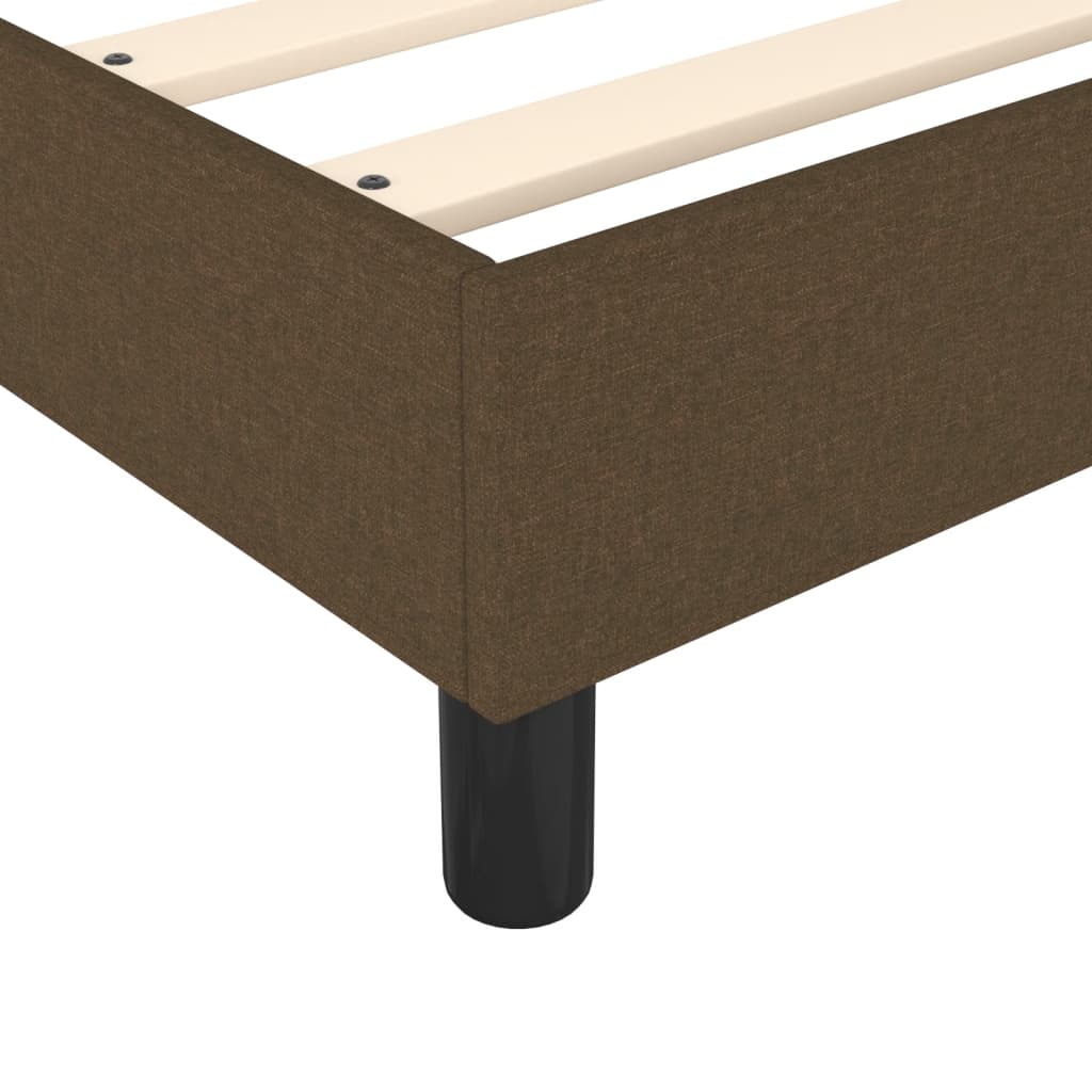 Okvir za krevet s oprugom tamnosmeđi 100x200 cm od tkanine