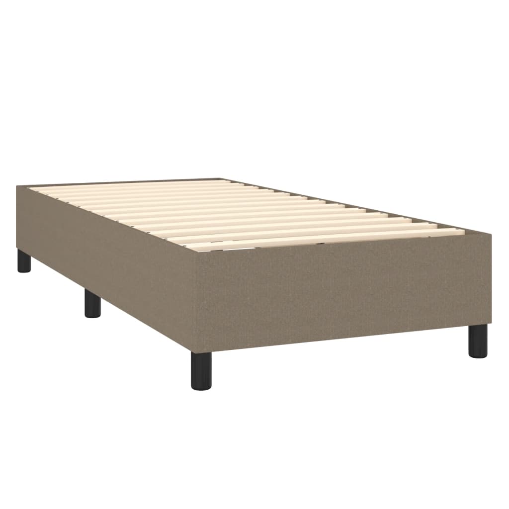 Okvir za krevet s oprugom smeđesivi 100 x 200 cm od tkanine