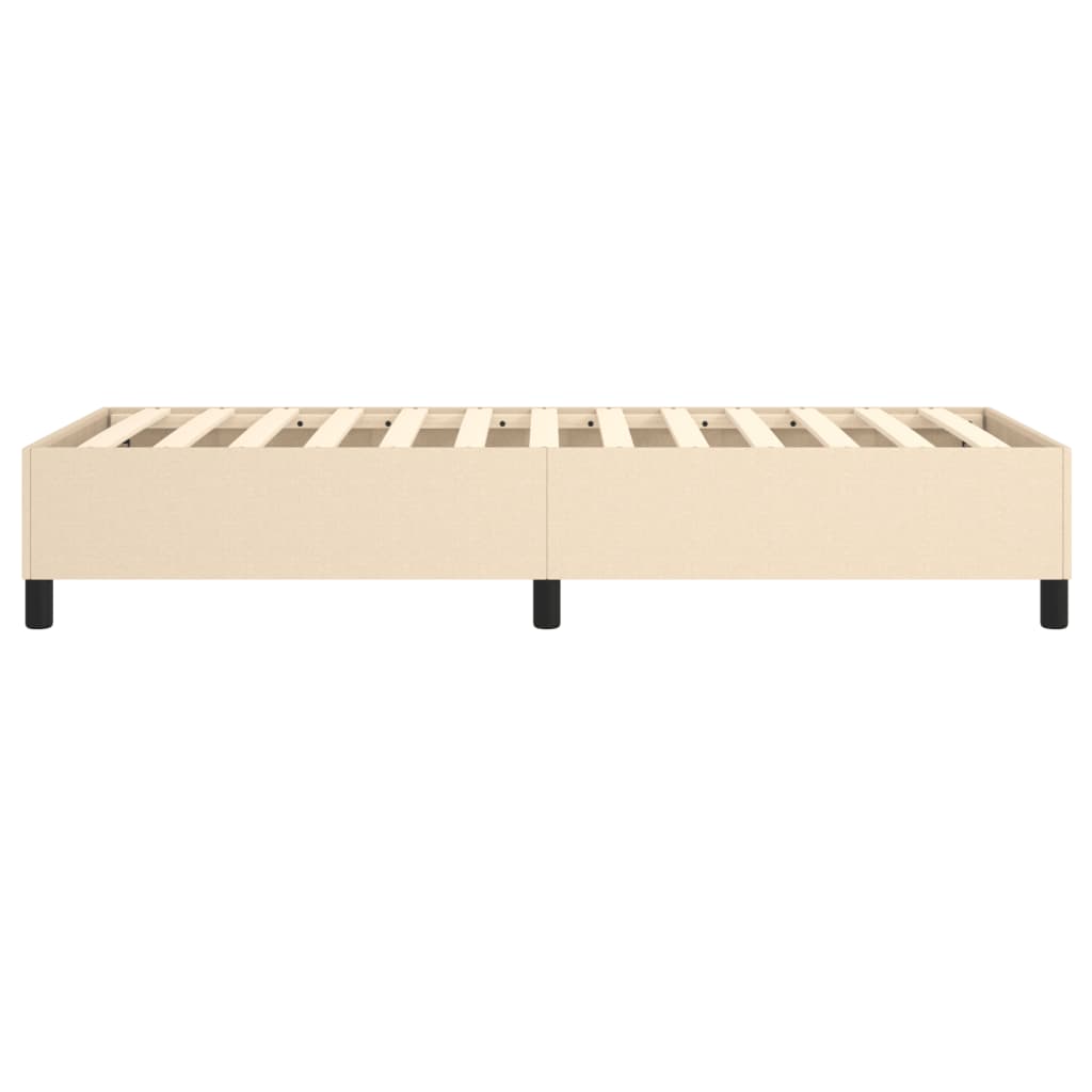 Okvir za krevet s oprugom krem 100 x 200 cm od tkanine