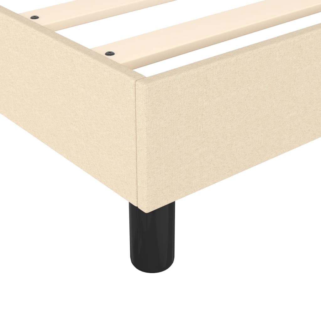 Okvir za krevet s oprugom krem 100 x 200 cm od tkanine