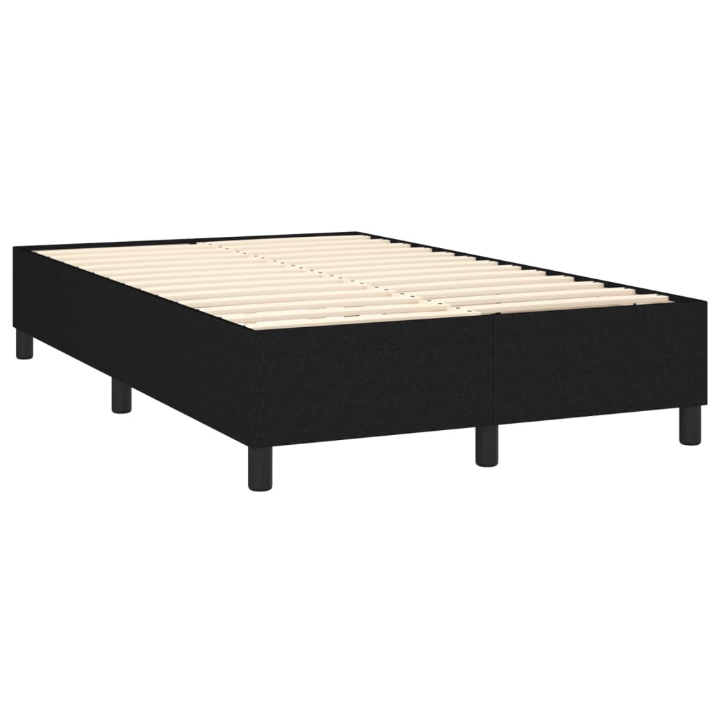 Okvir za krevet s oprugom crni 120 x 200 cm od tkanine