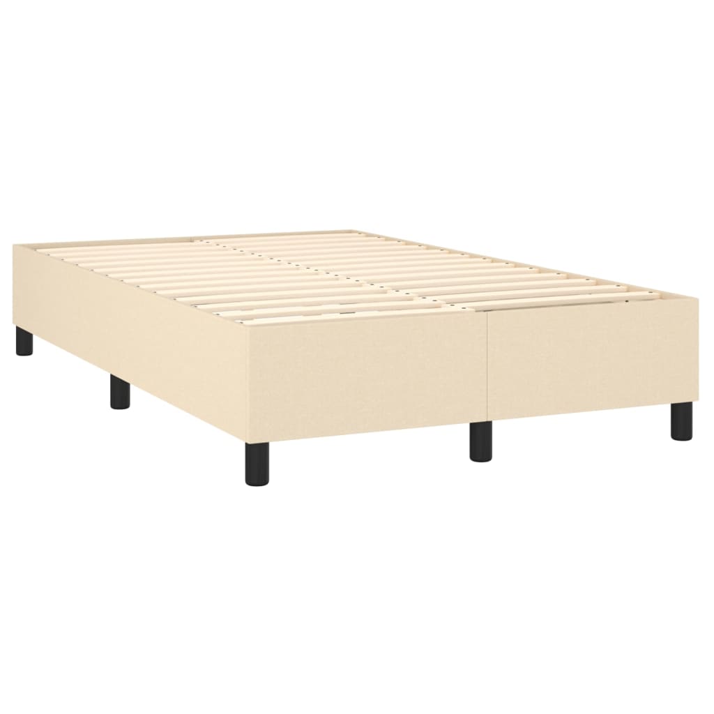 Okvir za krevet s oprugom krem 120 x 200 cm od tkanine