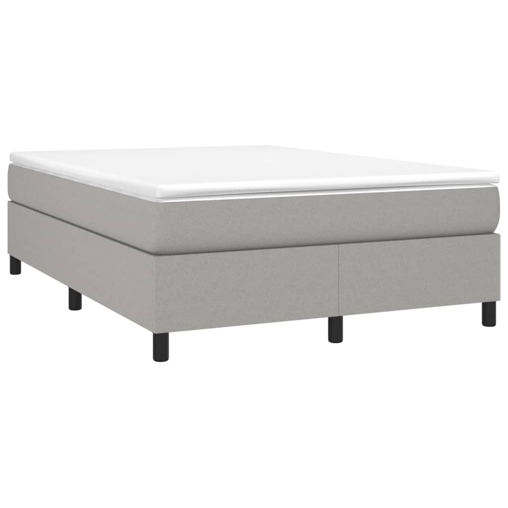 Okvir za krevet s oprugom svjetlosivi 140 x 190 cm od tkanine