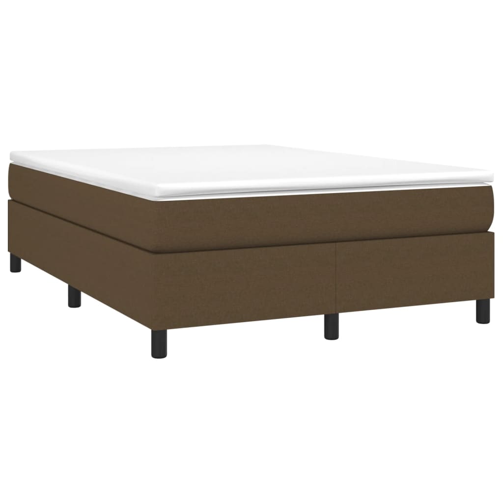 Okvir za krevet s oprugom tamnosmeđi 140 x 190 cm od tkanine