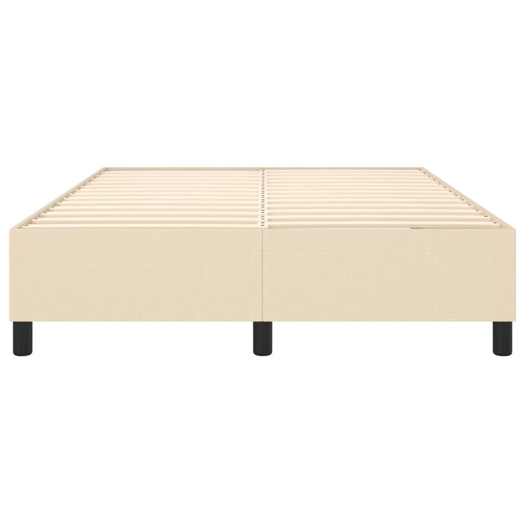 Okvir za krevet s oprugom krem 140 x 190 cm od tkanine