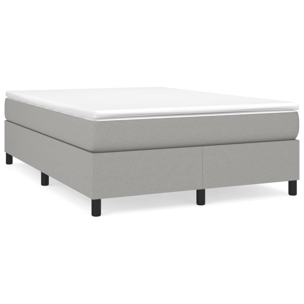 Okvir za krevet s oprugom svjetlosivi 140x200 cm od tkanine