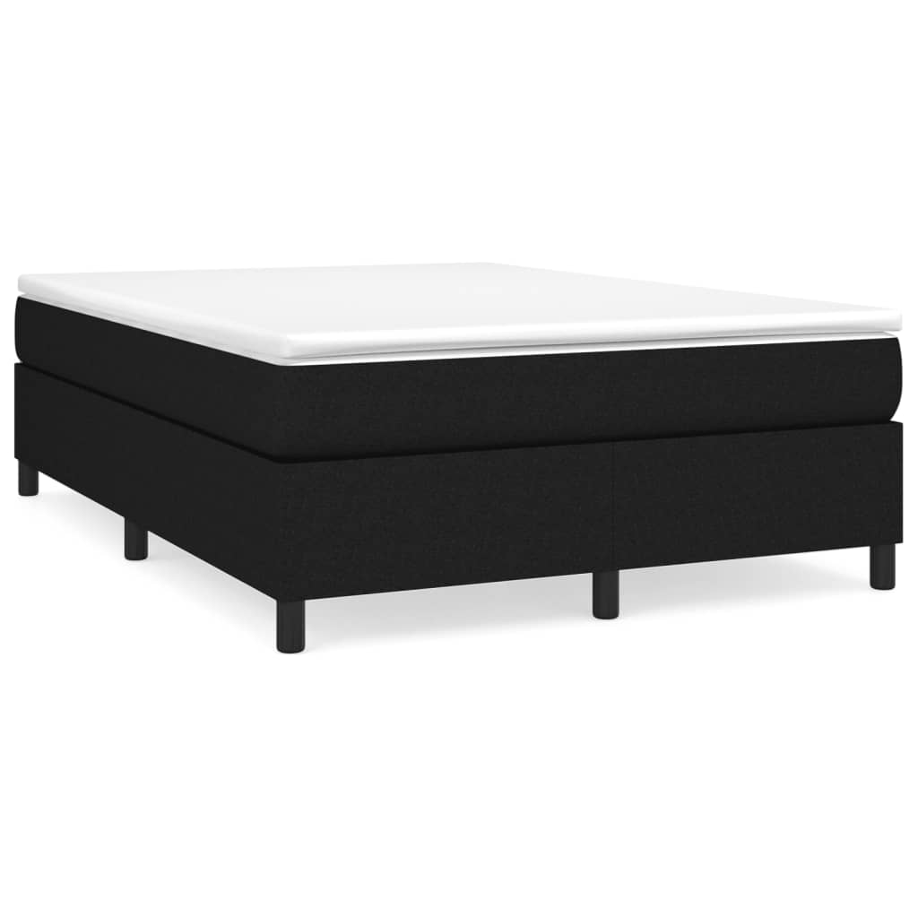 Okvir za krevet s oprugom crni 140x200 cm od tkanine