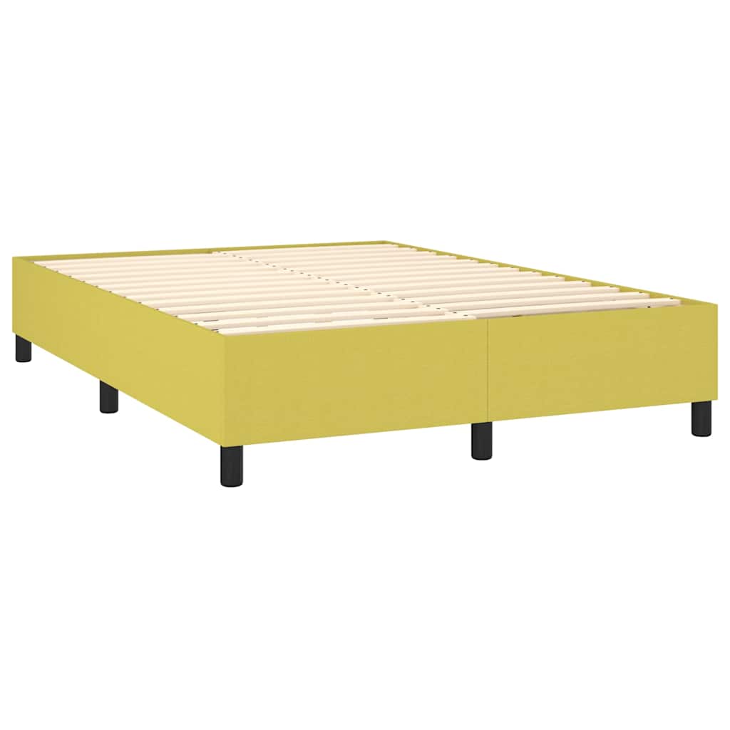 Okvir za krevet s oprugom zeleni 140 x 200 cm od tkanine