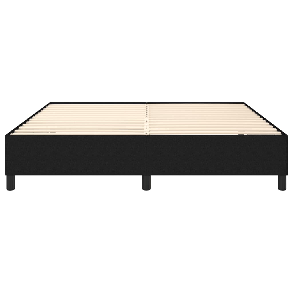 Okvir za krevet s oprugom crni 160x200 cm od tkanine