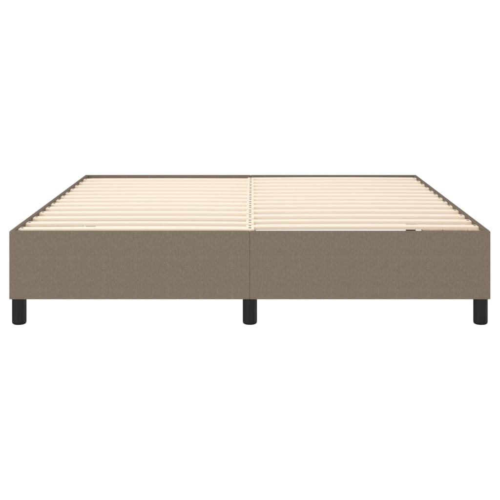 Okvir za krevet s oprugom smeđesivi 160x200 cm od tkanine