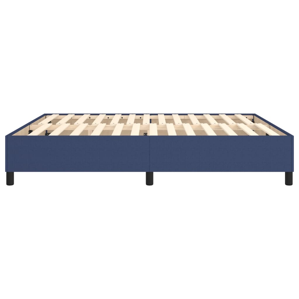 Okvir za krevet s oprugom plavi 160x200 cm od tkanine