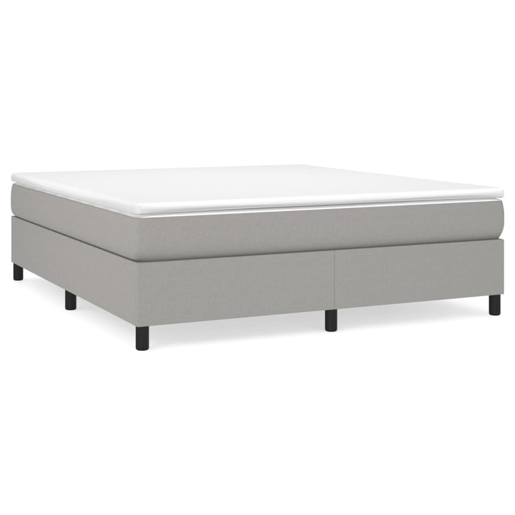 Okvir za krevet s oprugom svjetlosivi 180x200 cm od tkanine