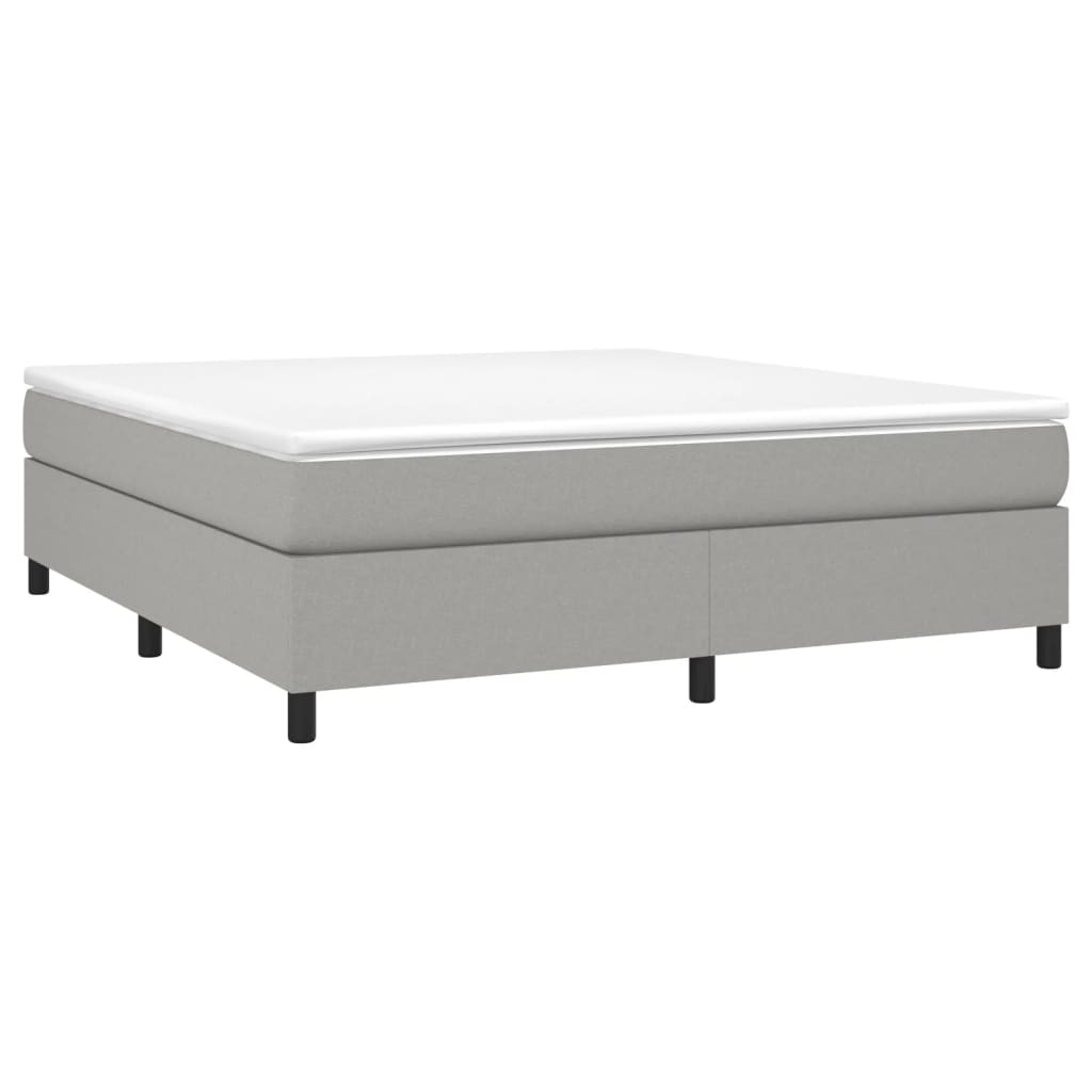 Okvir za krevet s oprugom svjetlosivi 180x200 cm od tkanine