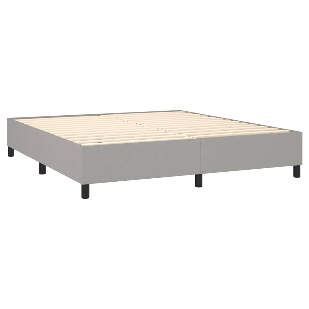 Okvir za krevet s oprugom svjetlosivi 180x200 cm od tkanine