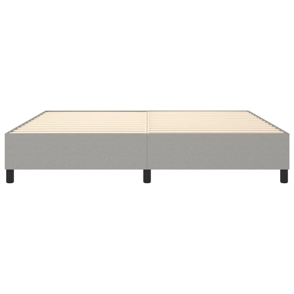 Okvir za krevet s oprugom svjetlosivi 200 x 200 cm od tkanine