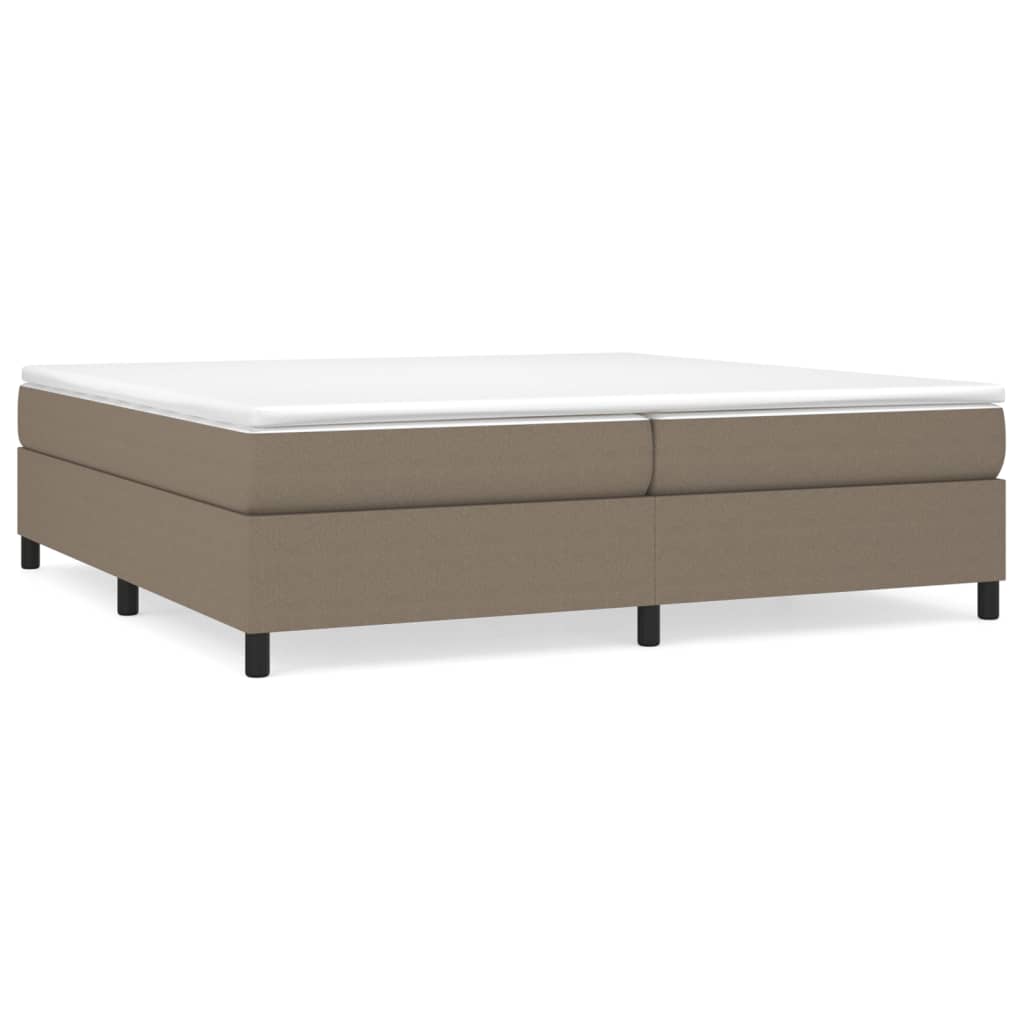 Okvir za krevet s oprugom smeđesivi 200x200 cm od tkanine