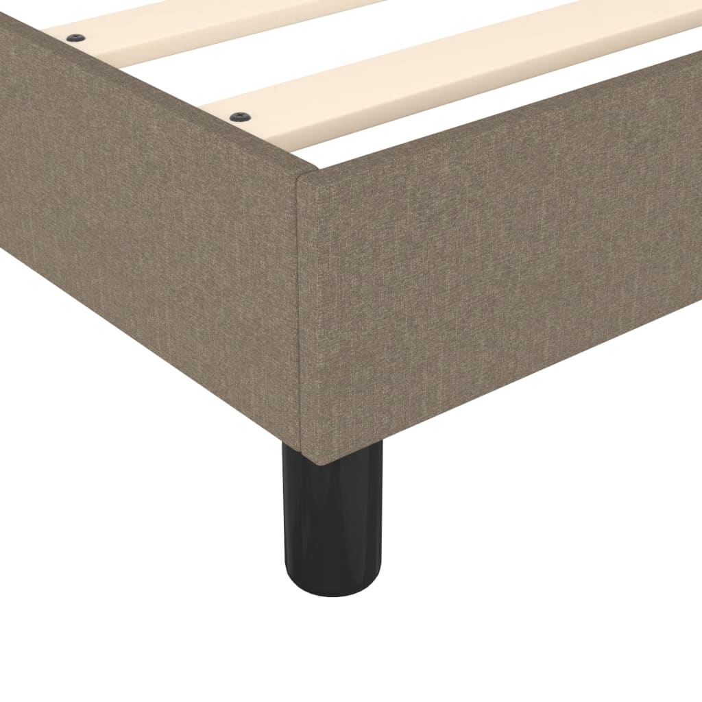 Okvir za krevet s oprugom smeđesivi 200x200 cm od tkanine