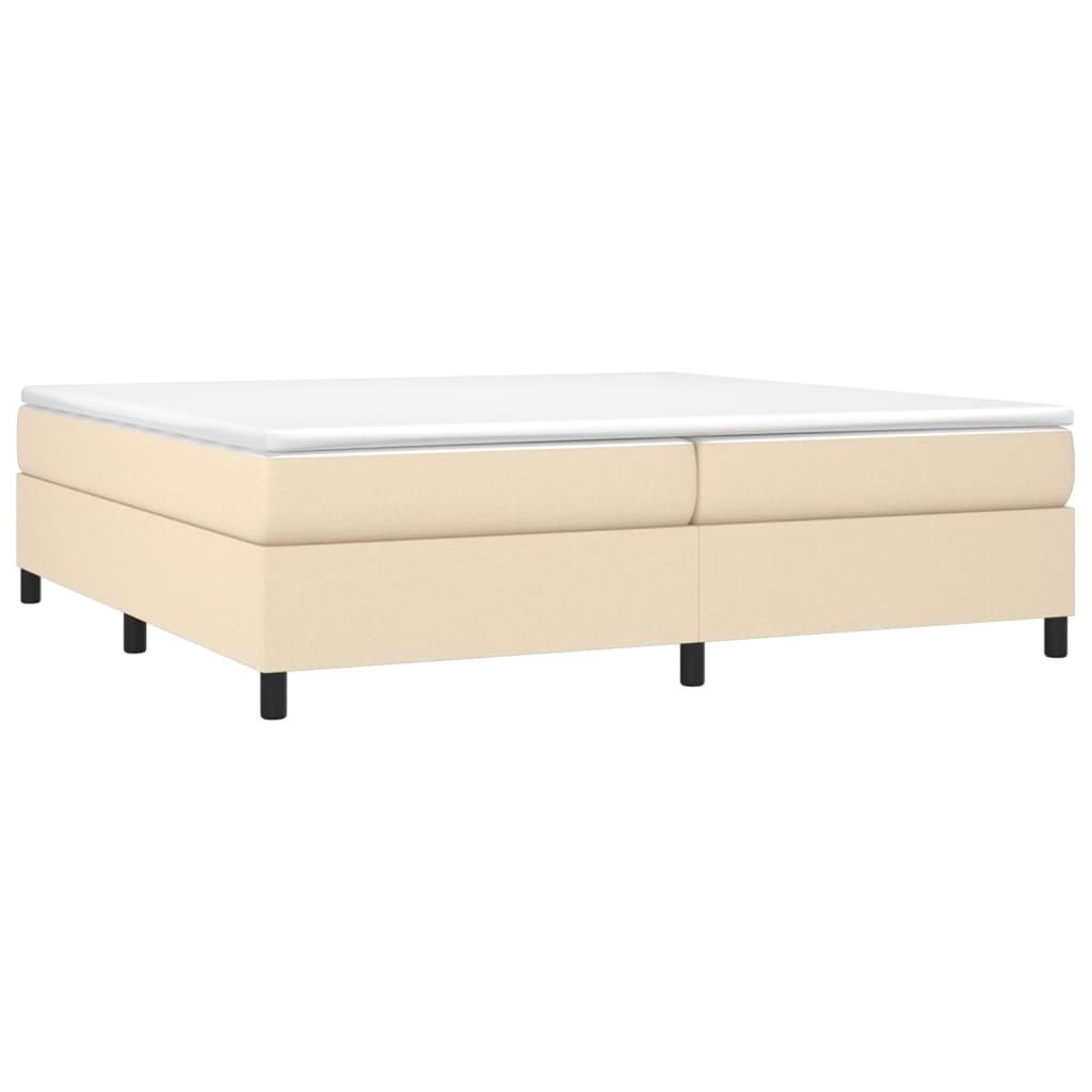 Okvir za krevet s oprugom krem 200x200 cm od tkanine