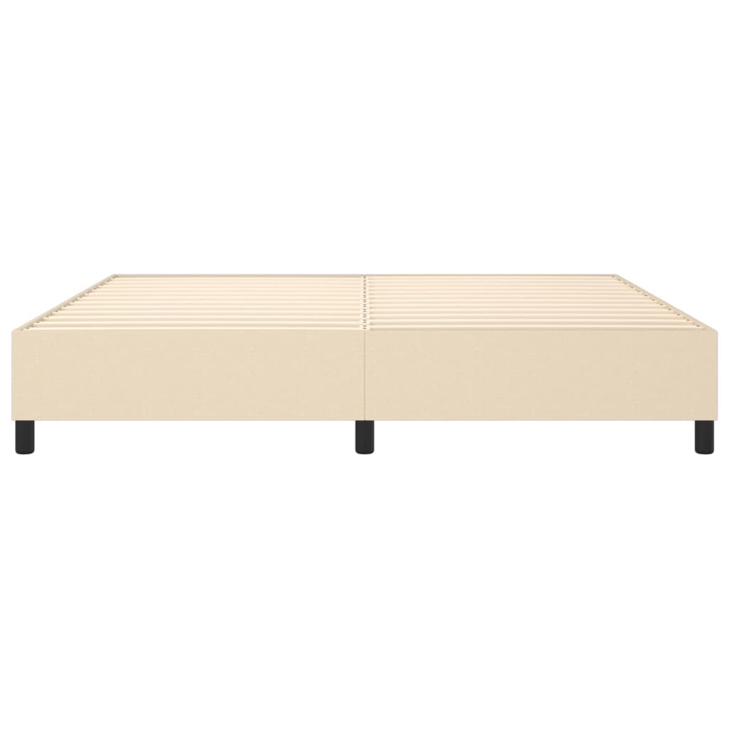 Okvir za krevet s oprugom krem 200x200 cm od tkanine