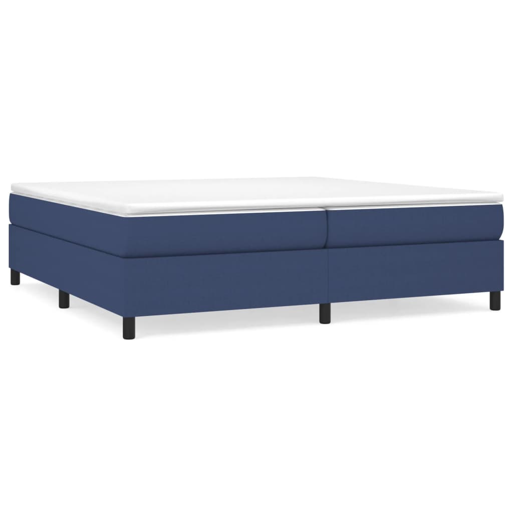 Okvir za krevet s oprugom plavi 200x200 cm od tkanine
