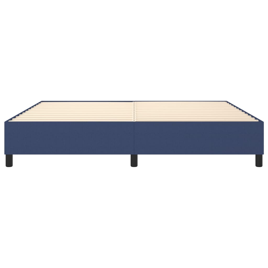 Okvir za krevet s oprugom plavi 200x200 cm od tkanine