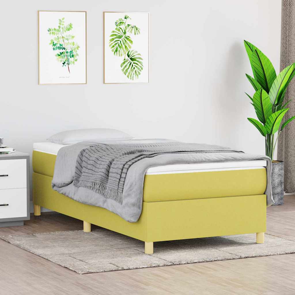 Okvir za krevet s oprugom zeleni 90x190 cm od tkanine
