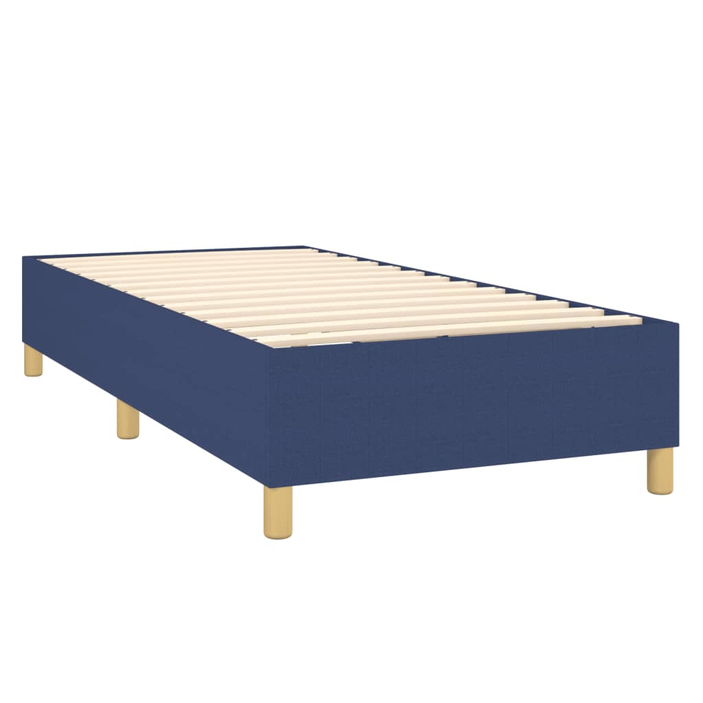 Okvir za krevet s oprugom plava 90x200cm od tkanine