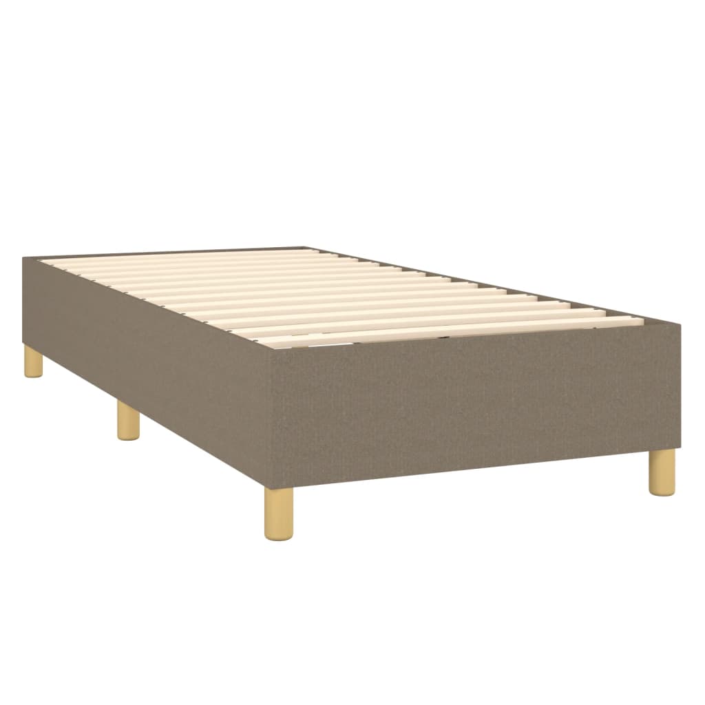 Okvir za krevet s oprugom smeđesivi 100 x 200 cm od tkanine