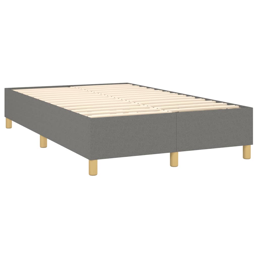 Okvir za krevet s oprugom tamnosivi 120 x 200 cm od tkanine