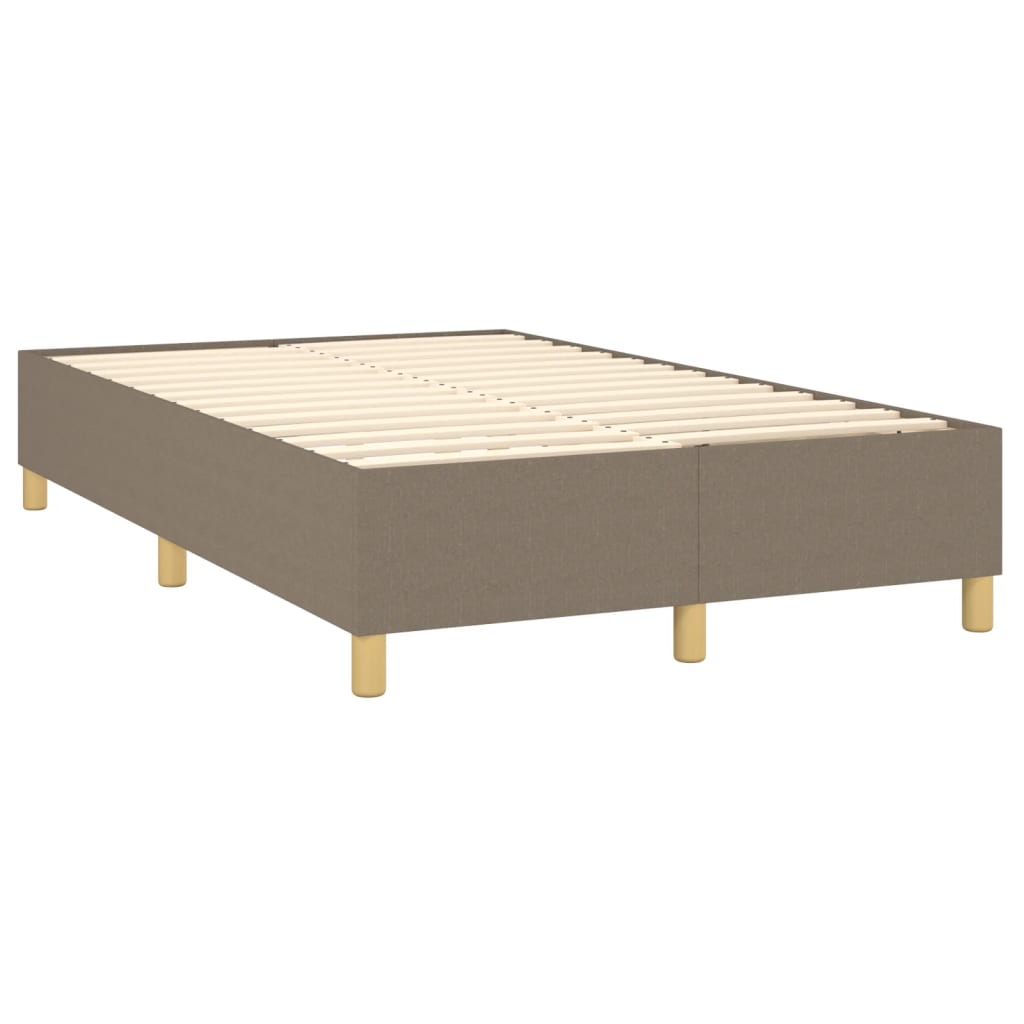 Okvir za krevet s oprugom smeđesivi 120 x 200 cm od tkanine
