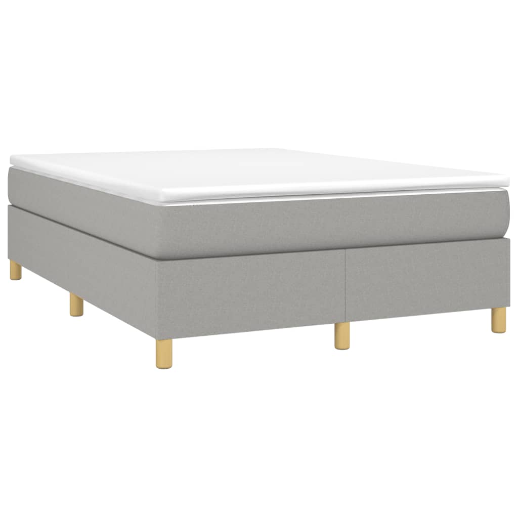 Okvir za krevet s oprugom svjetlosivi 140 x 190 cm od tkanine