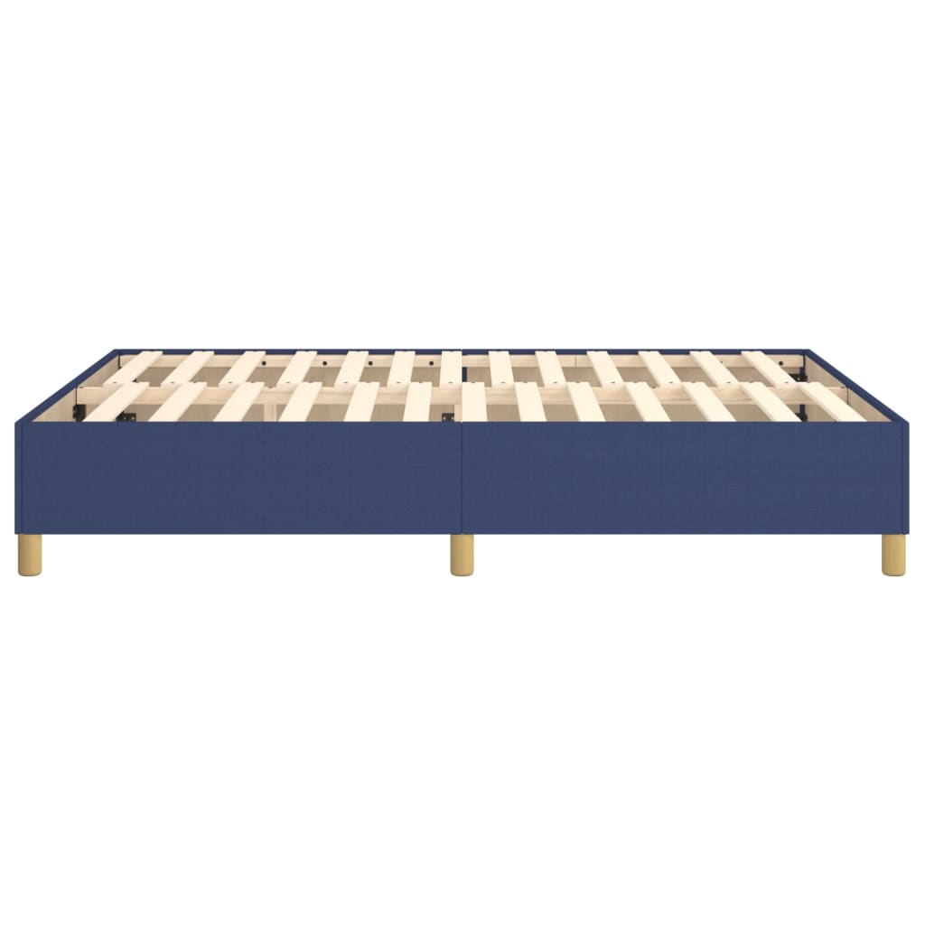Okvir za krevet s oprugom plavi 140 x 190 cm od tkanine
