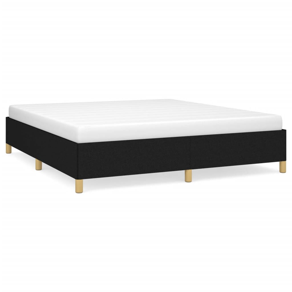 Okvir za krevet s oprugom crni 160x200 cm od tkanine