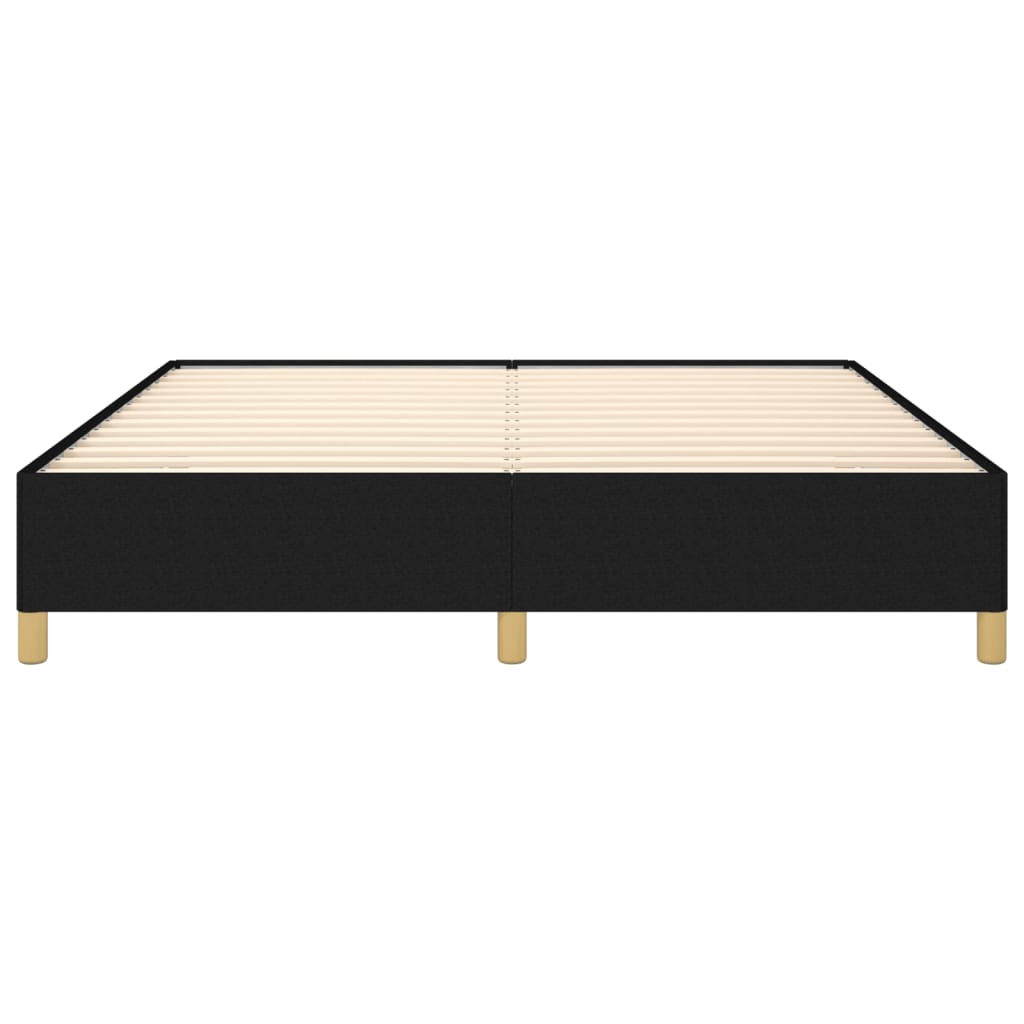 Okvir za krevet s oprugom crni 160x200 cm od tkanine