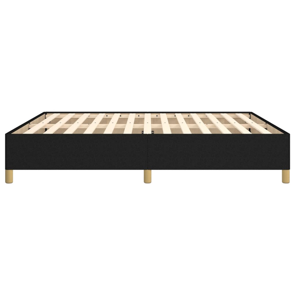 Okvir za krevet s oprugom crni 160x200 cm od tkanine