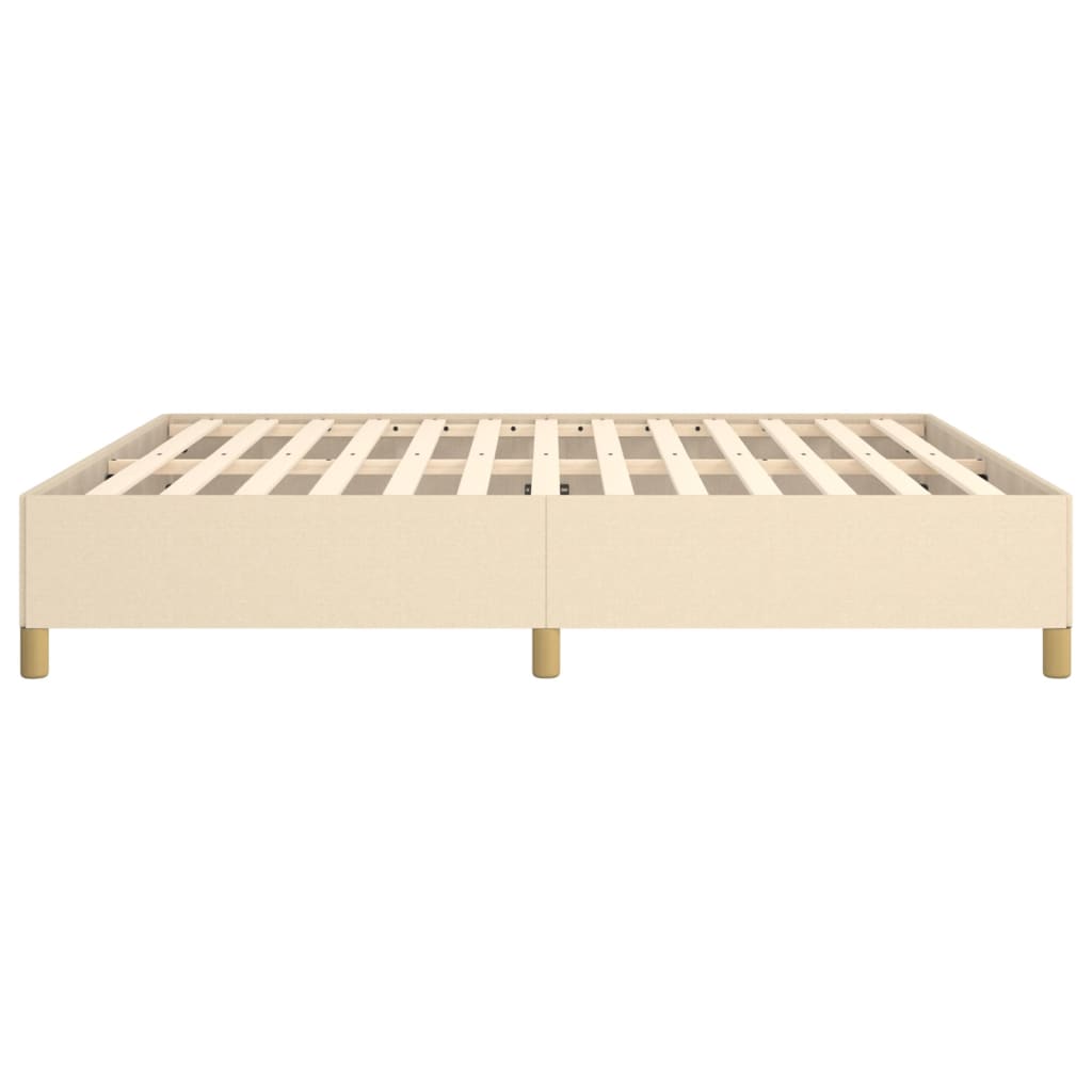 Okvir za krevet s oprugom krem 180 x 200 cm od tkanine