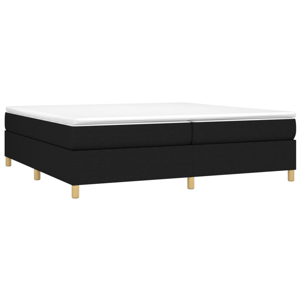 Okvir za krevet s oprugom crni 200x200 cm od tkanine